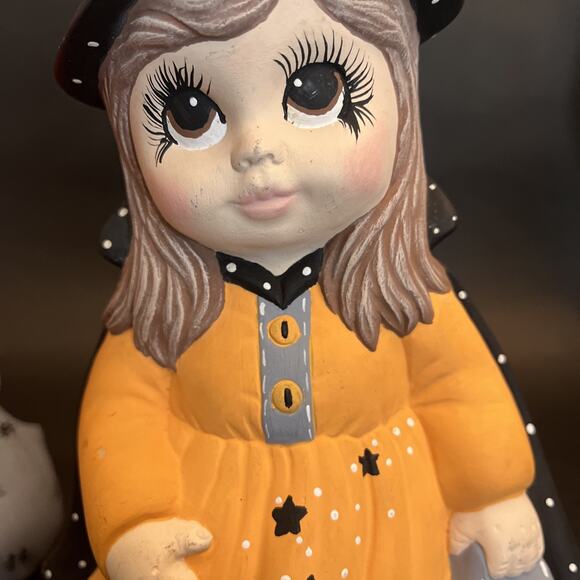 Ceramic Mold Witch & Devil Trick or Treat Halloween Hobbyist | VTG ‘87 | ~ 11” - Picture 9 of 14